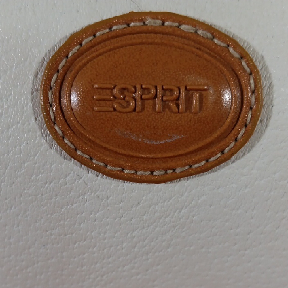 Vintage Esprit Tan and White Satchel with Timeless Design - Picture 2 of 11
